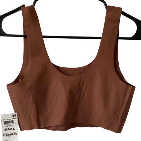 NEW ALFANI Removable Cups Laser Cut Seamless Bralette Down to Earth Brown Small - Picture 3 of 3